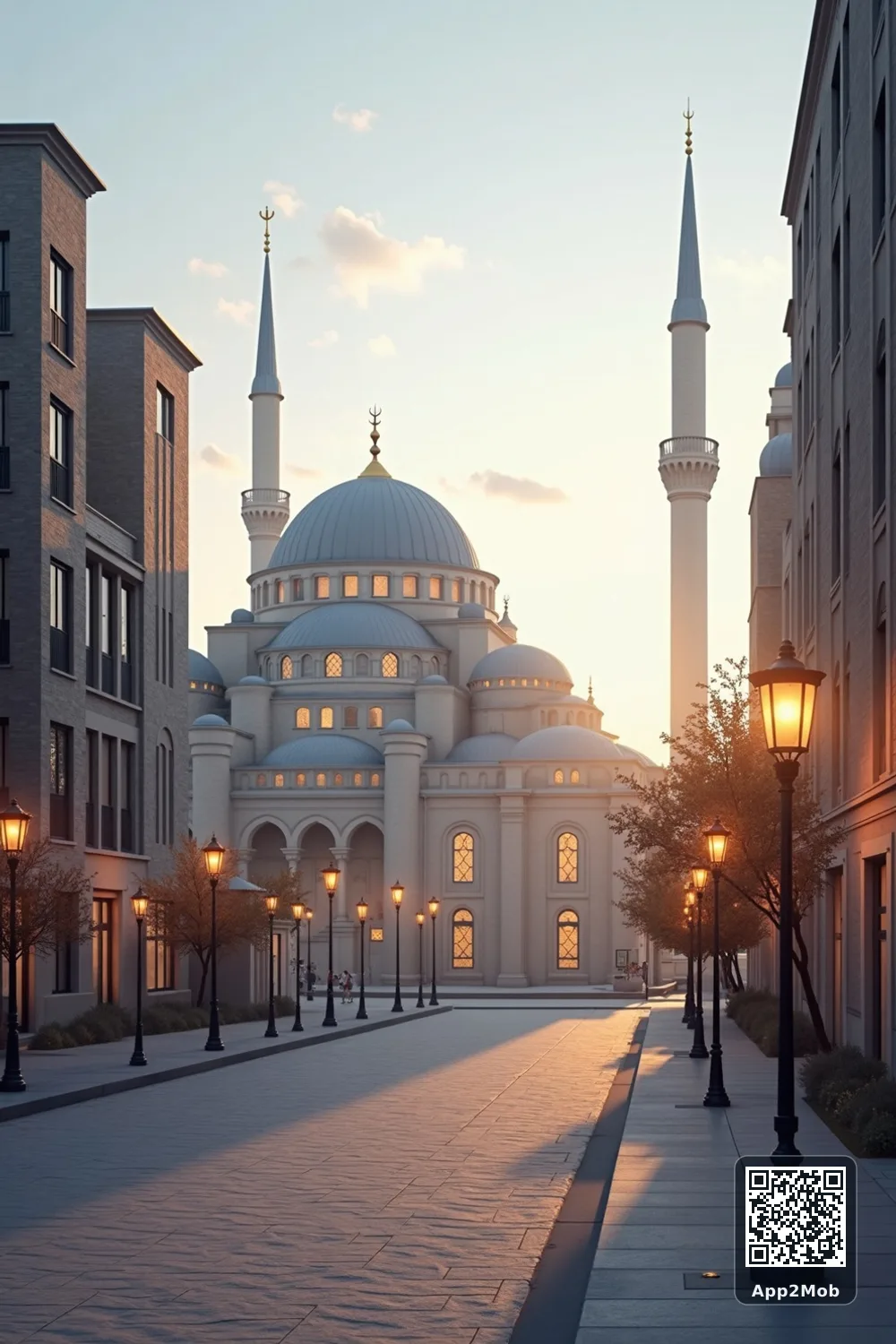 Islamic visual of Ottawa, Canada, with mosque-inspired architecture for Ottawa prayer times and qibla direction