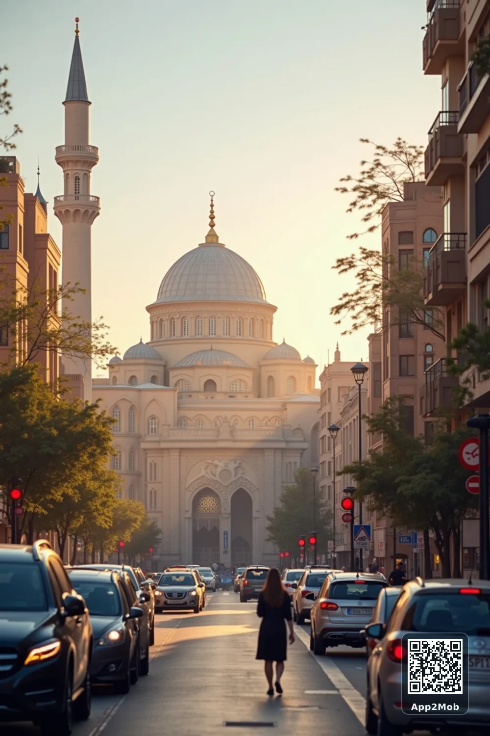 صورة إسلامية لمدينة بيروت في لبنان مع مواقيت الصلاة واتجاه القبلة