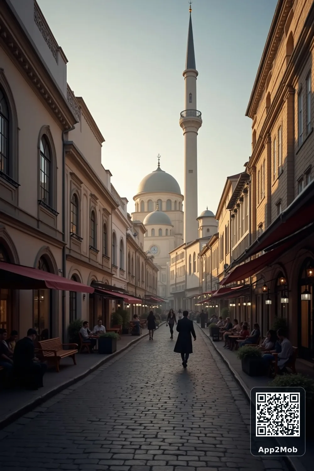 Cape Town city skyline with Islamic architecture representing prayer times and qibla direction in South Africa