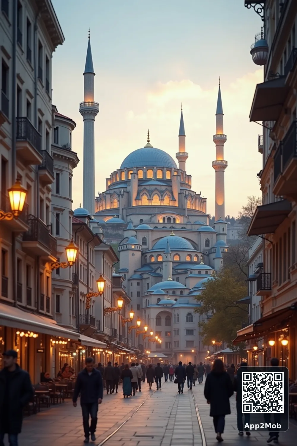 Istanbul city skyline with Islamic architecture representing prayer times and qibla direction in Turkey